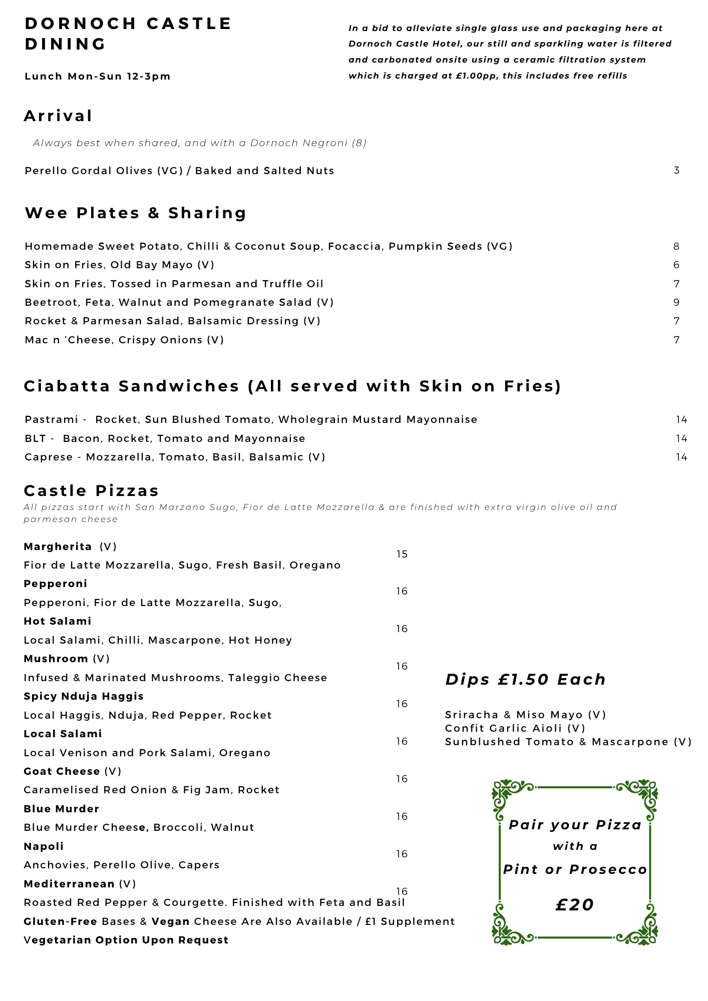 Lunch Menu April 2026
